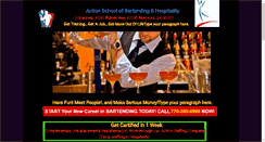 Desktop Screenshot of actionbartendingschool.net